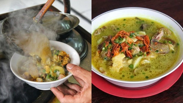 Empal Gentong khas Cirebon. (Foto: Instagram/@foodnusantara.id dan @pawonmbahprono)