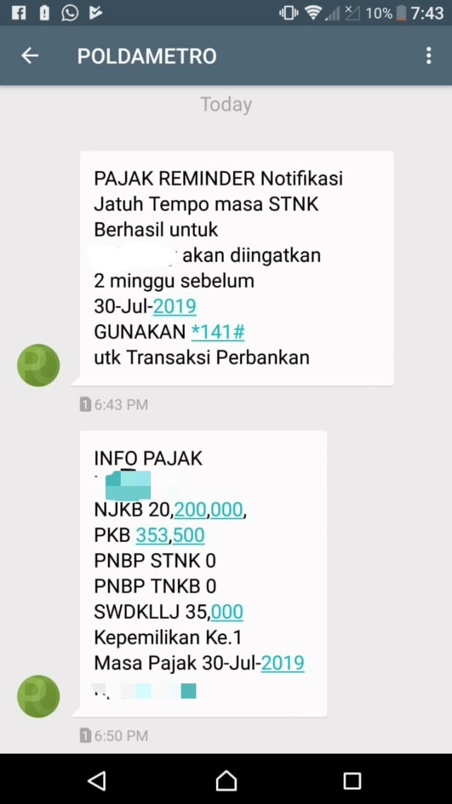 SMS Info Kendaraan Bermotor (Foto: Alfons Yoshio/kumparan)
