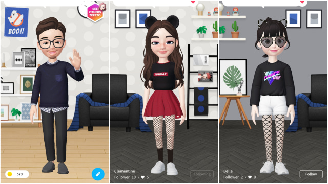 Aplikasi media sosial avatar 3D Zepeto (Foto: Bianda Ludwianto/kumparan)