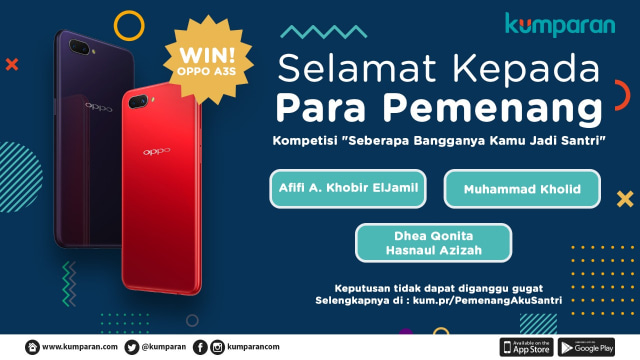 Pemenang Bangganya jadi Santri. (Foto: Dok. kumparan)
