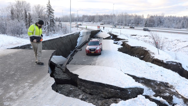 ilustrasi Gempa bumi di Alaska. Foto: Nathaniel Wilder/REUTERS 