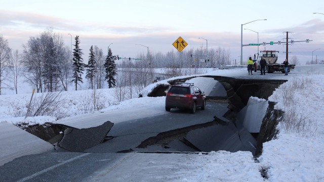 Gempa bumi di Alaska. (Foto: Nathaniel Wilder/REUTERS )