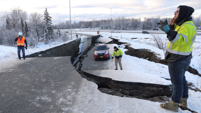 Gempa bumi di Alaska. (Foto: Nathaniel Wilder/REUTERS )