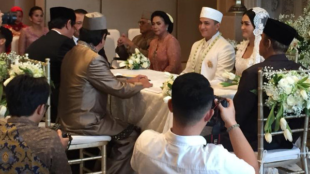 Suasana pernikahan Ge Pamungkas dan Anastasia Herzigova. (Foto: Sarah Yulianti Purnama/kumparan)