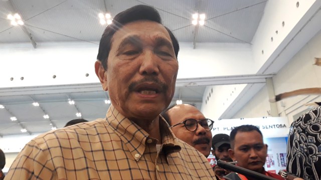 Menko Maritim Luhut Binsar Panjaitan di acara Nusatic 2018 di Tangerang. (Foto: Ema Fitriyani/kumparan)