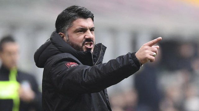 Pelatih AC Milan Gennaro Gattuso saat pertandingan melawan Parma. Foto: AFP/Miguel MEDINA