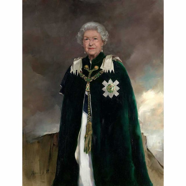 Lukisan Ratu Elizabeth II karya Nicky Philipps (Foto: dok. Instagram @townandcountryuk)