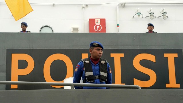 Suasana Syukuran HUT Polairud Baharkam Polri sekaligus peresmian kapal dan helikopter baru di Makopolair Baharkam Polri, Jakarta, Senin (3/12). (Foto: Nugroho Sejati/kumparan)