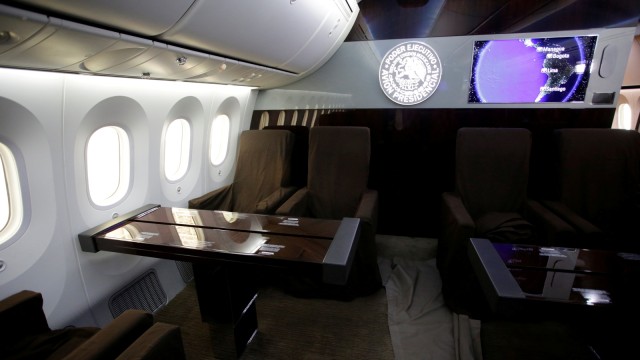 Suasana di dalam pesawat Boeing 787 Dreamliner, Jet Kepresidenan Meksiko. (Foto: REUTERS/Daniel Becerril)