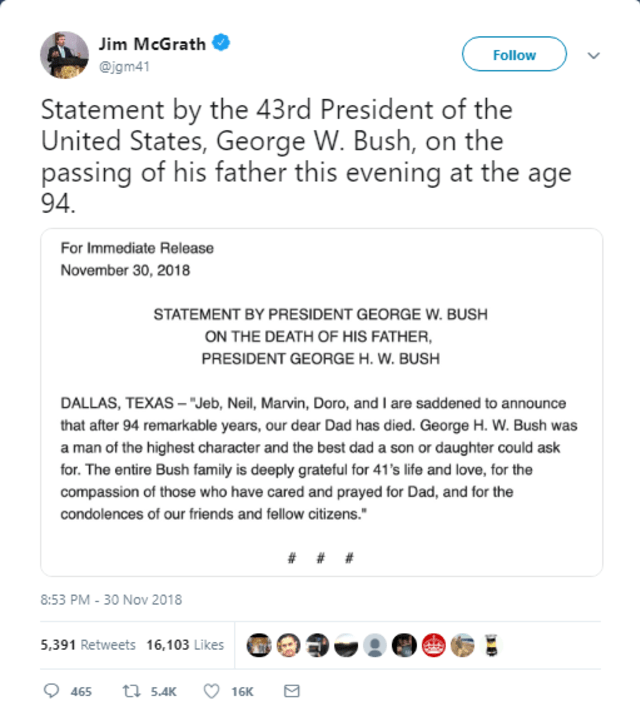 Presiden ke 41 Amerika Serikat George H.W Bush Beristirahat untuk Selamanya (2)