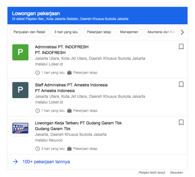 Jobs on Google Search (Foto: kumparan)