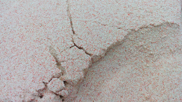 Pasir merah muda di Pink Beach, Labuan Bajo (Foto: Helinsa Rasputri/kumparan)