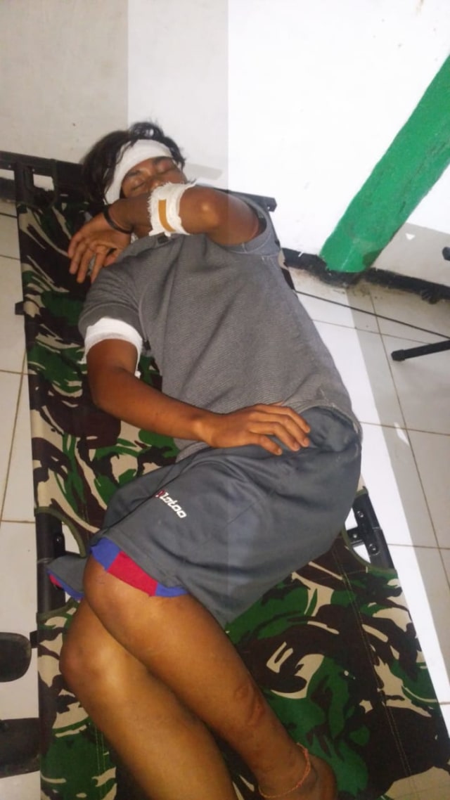 Korban selamat dari KKB Papua. (Foto: Dok. Pendam Cenderawasih)