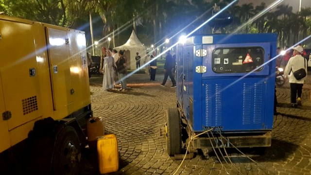Konsleting genset yang menjadi sumber suara ledakan di Reuni 212. (Foto: Dok. Polres Jakpus)