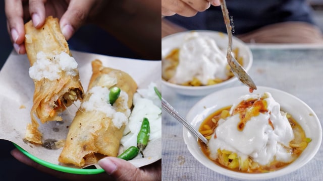 Jajanan pinggir jalan yang patut diburu di Jogja. (Foto: Instagram/@ammamamo dan @jogjaculinary)