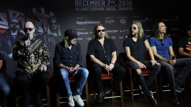 Jumpa pers konser Judas Priest. (Foto: Munady Widjaja/kumparan)