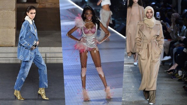 Supermodel Paling Bersinar di Tahun 2018. (Foto: Angela Weiss, Miguel Medina/ AFP)