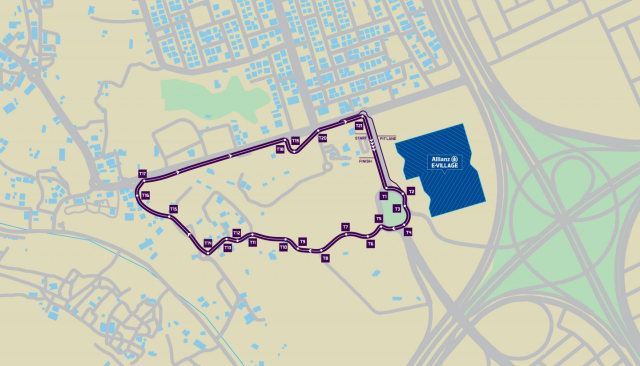 Bentuk sirkuit Ad Diriyah, Arab Saudi. (Foto: Situs Resmi Formula E)