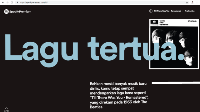 Spotify Wrapped 2018 - Lagu Tertua. (Foto: kumparan)