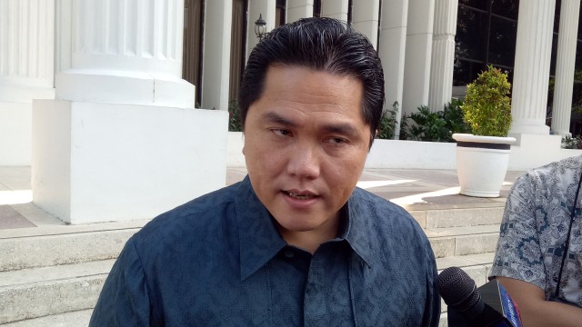 Erick Thohir di Kantor Wapres (Foto: Kevin Kurnianto/kumparan)