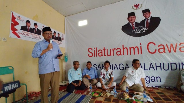 Sudirman Said meresmikan Posko Relawan Prabowo-Sandi di Lebaksiu, Kabupaten Tegal. (Foto: Dok. Istimewa)
