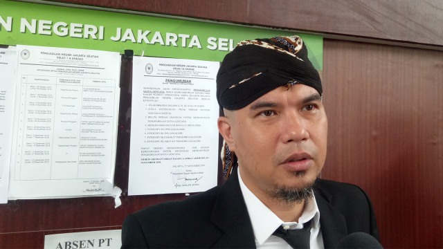 Ahmad Dhani di PN Jaksel. (Foto: Aria Pradana/kumparan)