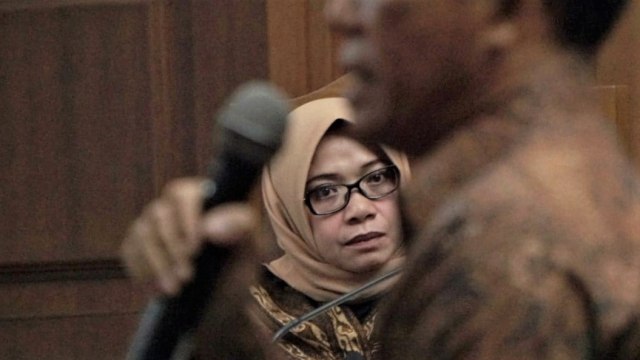 Mantan wakil ketua komisi VII DPR RI Eni Maulani Saragih mengikiti sidang di pengadilan Tipikor. (Foto: Irfan Adi Saputra)