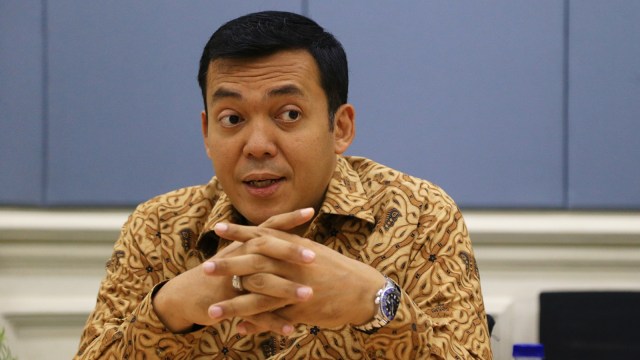 Direktur Utama PT. Krakatau Steel, Silmy Karim ketika mengunjungi kantor kumparan. Foto: Iqbal Firdaus/kumparan