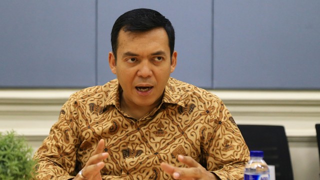 Direktur Utama PT. Krakatau Steel, Silmy Karim ketika mengunjungi kantor kumparan. Foto: Iqbal Firdaus/kumparan