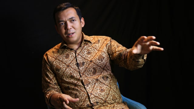 Direktur Utama PT. Krakatau Steel, Silmy Karim ketika mengunjungi kantor kumparan. Foto: Iqbal Firdaus/kumparan