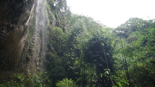 sebagian air terjun di depan Goa Kelelawar (Foto: Nur Khafifah/kumparan)