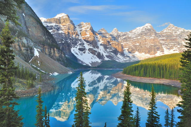 Lanskap Danau Moraine (Foto: Shutter Stock)
