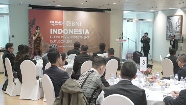 Suasana di acara 'BNI Economy and Investment Outlook 2019' di Hong Kong, Rabu (12/12). (Foto: Fauzan Dwi Anangga/kumparan)