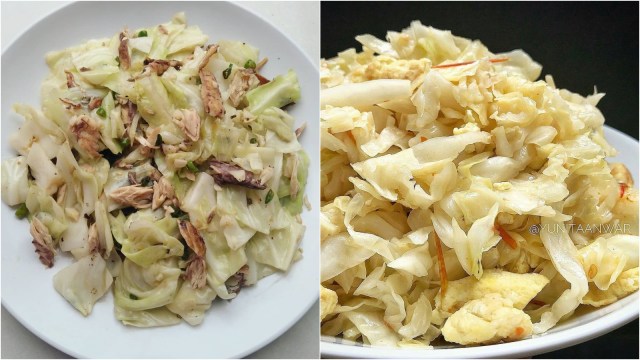 Tumis daging ikan dengan sayur kol. (Foto: Instagram/@vinaashofa dan @reseproemahan)
