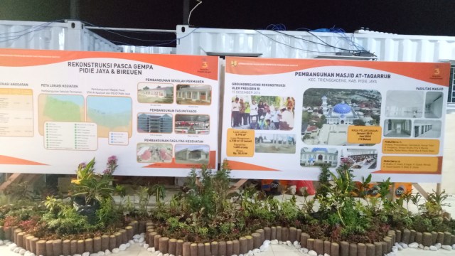 Gambaran proyek pembangunan di Aceh yang akan diresmikan Presiden Joko Widodo di Aceh. (Foto: Adim Mugni/kumparan)