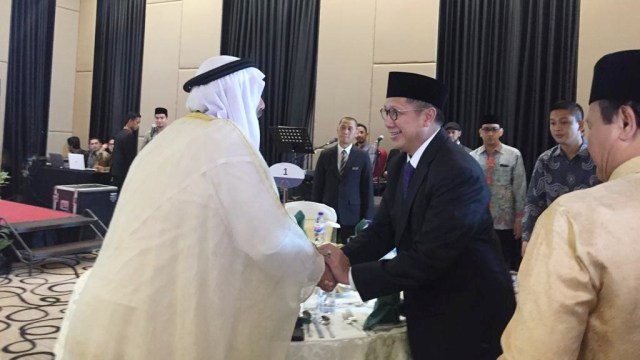 Menteri Agama Lukman Hakim saat hadiri Milad Rabithah Alawiyah. (Foto: Moh Fajri/kumparan)