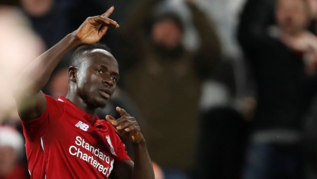 Gaya Mane usai membobol gawang United. (Foto: Reuters/Carl Recine)