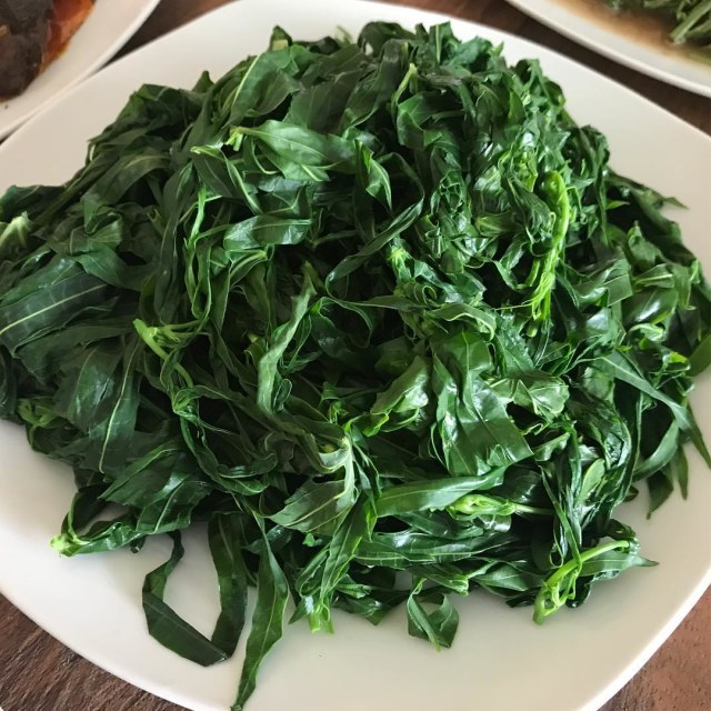 Sayur daun singkong (Foto: Instagram/ hastajunianto)