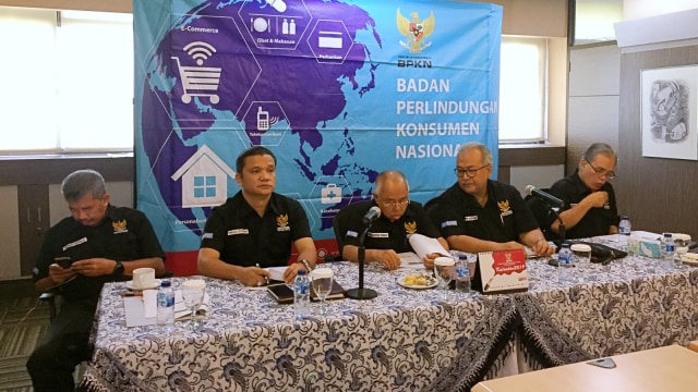 Konferensi pers Badan Perlindungan Konsumen Nasional (BPKN) selama 2018 di Kementerian Perdagangan. (Foto: Abdul Latif/kumparan)