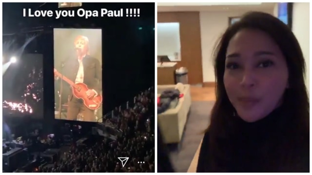 Maia Estianty nonton konser Paul Mccartney di Inggris. (Foto: Instagram Story/@maiaestiantyreal )