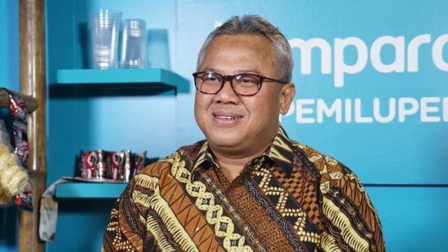 Ketua KPU Arif Budiman dipeluncuran kumparan Pemilupedia di Hotel The Westin, Jakarta Selatan, Senin (17/12/2018). Foto: Iqbal Firdaus/kumparan