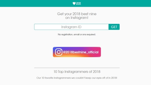 Halaman utama situs web 2018bestnine.com (Foto: 2018bestnine.com)
