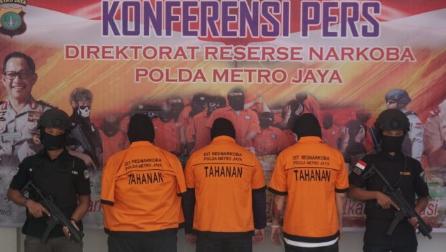 Konferensi pers pengungkapan kasus narkotika jenis shabu 70,733 kg dan 49.733 butir ekstasi jaringan Internasional di Polda Metro Jaya, Jakarta, Rabu (19/12/2018). (Foto: Irfan Adi Saputra/kumparan)