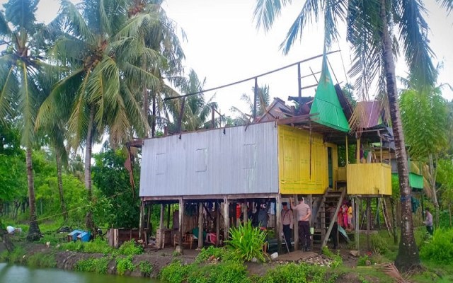 Kondisi rumah warga yang rusak akibat puting belitung di Desa Tamarupa dan Desa Boddie di Kecamatan Mandalle, Kabupaten Pangkajene dan Kepulauan (Pangkep), Sulsel (Foto: Dok: Istimewa)