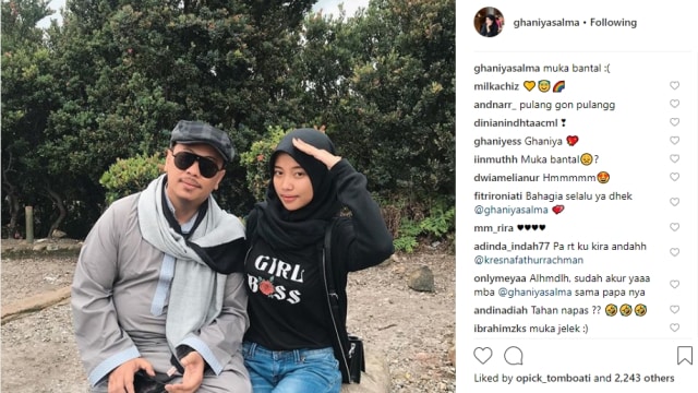 Opick dan putrinya, Ghaniya Salma. (Foto: instagram/ghaniyasalma)