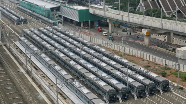 Suasana di Depo kereta MRT (Ratangga) di Lebak Bulus, Jakarta. Foto: Helmi Afandi Abdullah/kumparan