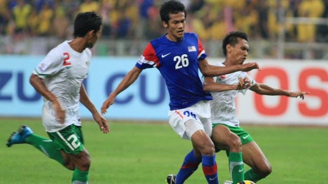 Pertandingan Indonesia lawan Malaysia pada 26 Desember 2010. (Foto: AFP/KAMARUL AKHIR)