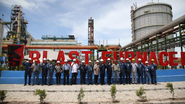 Peresmian Pabrik Baja Blast Furnace Krakatau Steel. (Foto: dok. Krakatau Steel)