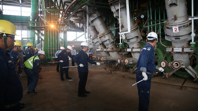 Suasana Pabrik Baja Blast Furnace Krakatau Steel. (Foto: dok. Krakatau Steel)