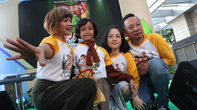 Pemain Film Keluarga Cemara. (Foto: Munady Widjaja )